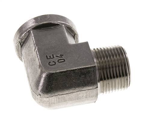 1'' NPT x 1'' NPT M/F Stainless steel 90 deg Elbow Fitting 140 Bar - Hydraulic