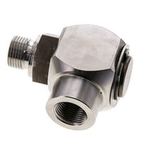 G 3/8'' M/F RVS Elbow 90deg Draaidoorvoer Hoge druk 400 Bar - Hydrauliek