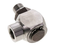 G 3/8'' M/F RVS Elbow 90deg Draaidoorvoer Hoge druk 400 Bar - Hydrauliek