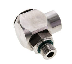G 3/8'' M/F RVS Elbow 90deg Draaidoorvoer Hoge druk 400 Bar - Hydrauliek