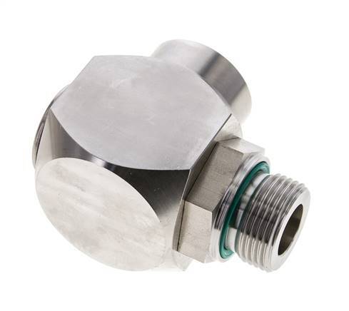 G 1'' M/F RVS Elbow 90deg Draaidoorvoer Hoge druk 250 Bar - Hydrauliek