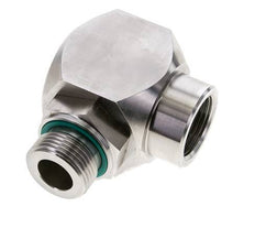 G 1'' M/F RVS Elbow 90deg Draaidoorvoer Hoge druk 250 Bar - Hydrauliek
