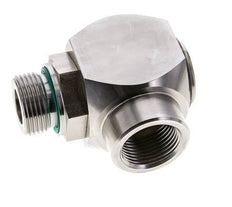 G 1'' M/F RVS Elbow 90deg Draaidoorvoer Hoge druk 250 Bar - Hydrauliek