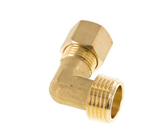 R 1/2'' Buitendraad x 10mm Messing L-Knelfitting 90 graden 95 Bar DIN EN 1254-2