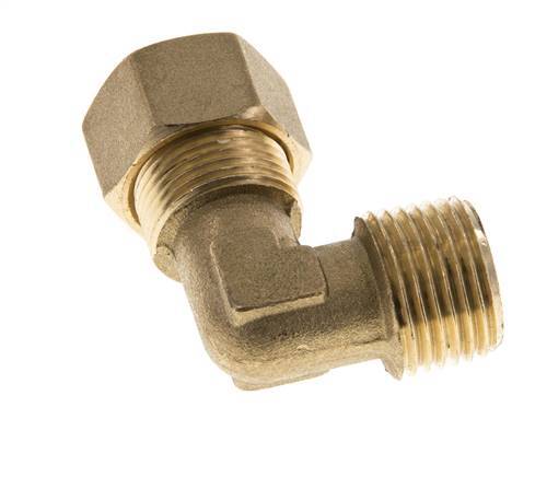R 1/2'' Buitendraad x 14mm Messing L-Knelfitting 90 graden 89 Bar DIN EN 1254-2