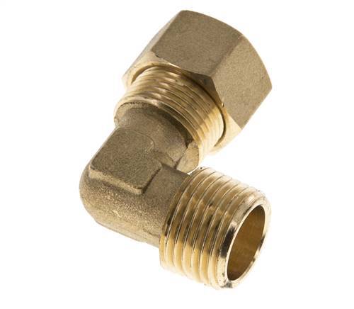R 1/2'' Buitendraad x 14mm Messing L-Knelfitting 90 graden 89 Bar DIN EN 1254-2