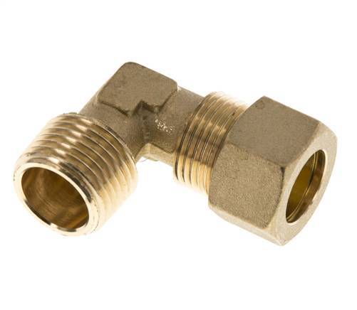 R 1/2'' Buitendraad x 15mm Messing L-Knelfitting 90 graden 82 Bar DIN EN 1254-2