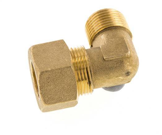 R 1/2'' Buitendraad x 18mm Messing L-Knelfitting 90 graden 67 Bar DIN EN 1254-2