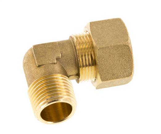 R 1/2'' Buitendraad x 18mm Messing L-Knelfitting 90 graden 67 Bar DIN EN 1254-2
