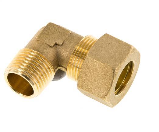 R 1/2'' Buitendraad x 18mm Messing L-Knelfitting 90 graden 67 Bar DIN EN 1254-2