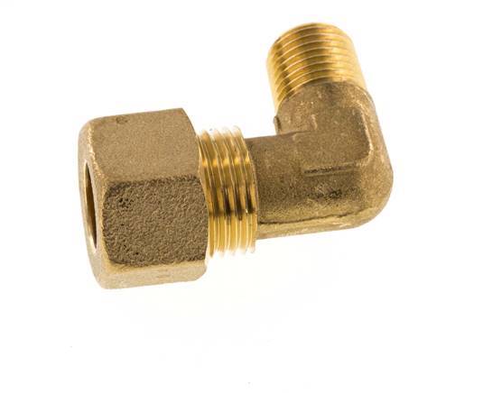R 1/4'' Buitendraad x 12mm Messing L-Knelfitting 90 graden 75 Bar DIN EN 1254-2