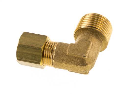R 3/8'' Buitendraad x 8mm Messing L-Knelfitting 90 graden 135 Bar DIN EN 1254-2