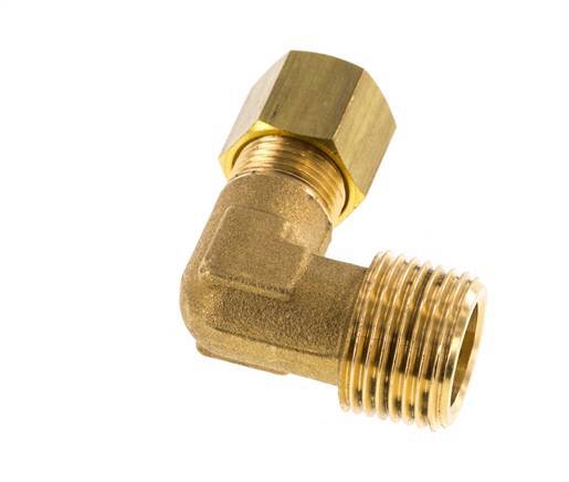 R 3/8'' Buitendraad x 8mm Messing L-Knelfitting 90 graden 135 Bar DIN EN 1254-2