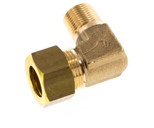 R 3/8'' Buitendraad x 15mm Messing L-Knelfitting 90 graden 82 Bar DIN EN 1254-2