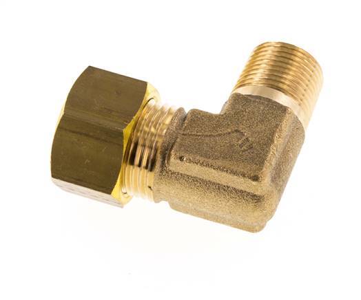 R 3/8'' Buitendraad x 15mm Messing L-Knelfitting 90 graden 82 Bar DIN EN 1254-2