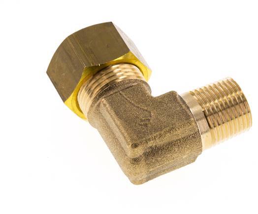 R 3/8'' Buitendraad x 15mm Messing L-Knelfitting 90 graden 82 Bar DIN EN 1254-2
