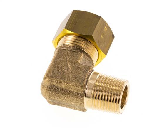 R 3/8'' Buitendraad x 15mm Messing L-Knelfitting 90 graden 82 Bar DIN EN 1254-2