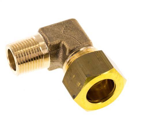 R 3/8'' Buitendraad x 15mm Messing L-Knelfitting 90 graden 82 Bar DIN EN 1254-2