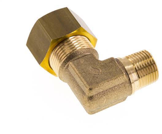 R 3/8'' Buitendraad x 16mm Messing L-Knelfitting 90 graden 76 Bar DIN EN 1254-2