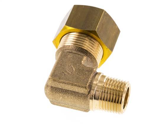 R 3/8'' Buitendraad x 16mm Messing L-Knelfitting 90 graden 76 Bar DIN EN 1254-2