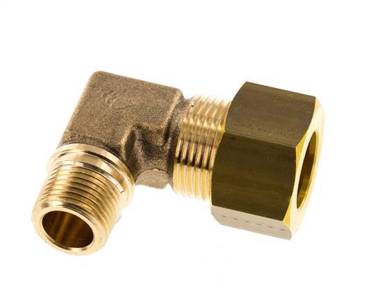 R 3/8'' Buitendraad x 16mm Messing L-Knelfitting 90 graden 76 Bar DIN EN 1254-2