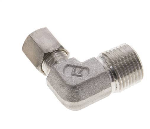 1/2'' NPT Male x 6S Stainless steel 90 deg Elbow Compression Fitting 630 Bar DIN 2353