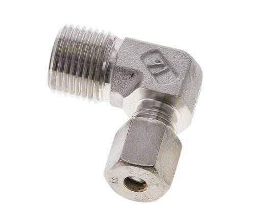 1/2'' NPT Male x 6S Stainless steel 90 deg Elbow Compression Fitting 630 Bar DIN 2353