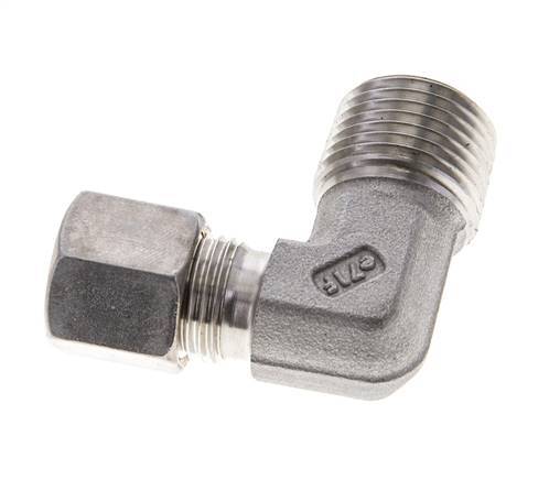 1/2'' NPT Male x 8S Stainless steel 90 deg Elbow Compression Fitting 630 Bar DIN 2353