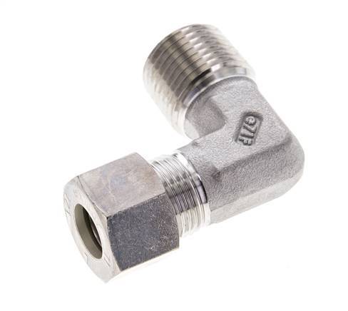 1/2'' NPT Male x 12L Stainless steel 90 deg Elbow Compression Fitting 315 Bar DIN 2353
