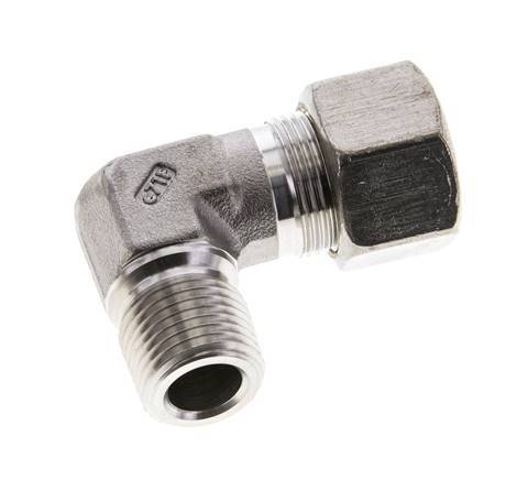 1/2'' NPT Male x 16S Stainless steel 90 deg Elbow Compression Fitting 400 Bar DIN 2353