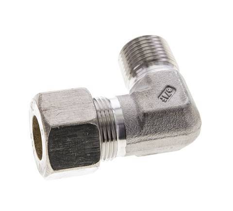 1/2'' NPT Male x 16S Stainless steel 90 deg Elbow Compression Fitting 400 Bar DIN 2353