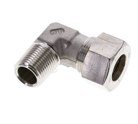 1/2'' NPT Male x 18L Stainless steel 90 deg Elbow Compression Fitting 315 Bar DIN 2353