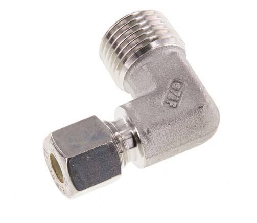 R 1/2'' Buitendraad x 8L RVS L-Knelfitting 90 graden 315 Bar DIN 2353