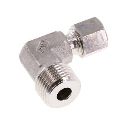 R 1/2'' Buitendraad x 8L RVS L-Knelfitting 90 graden 315 Bar DIN 2353