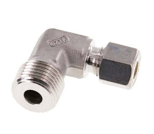 R 1/2'' Buitendraad x 8L RVS L-Knelfitting 90 graden 315 Bar DIN 2353