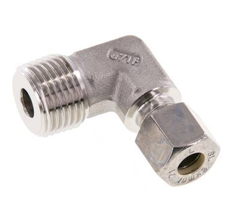 R 1/2'' Buitendraad x 8L RVS L-Knelfitting 90 graden 315 Bar DIN 2353