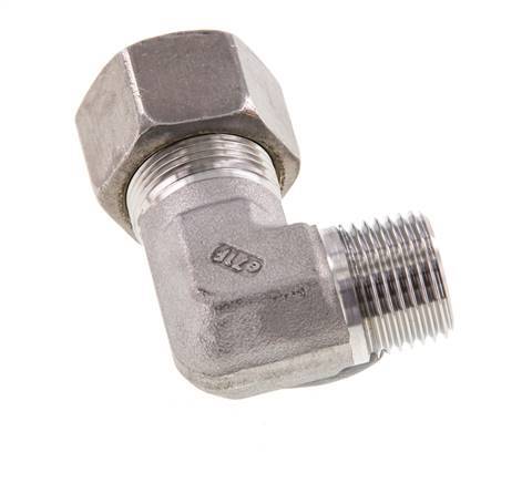R 1/2'' Buitendraad x 16S RVS L-Knelfitting 90 graden 400 Bar DIN 2353