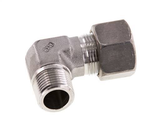 R 1/2'' Buitendraad x 16S RVS L-Knelfitting 90 graden 400 Bar DIN 2353
