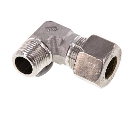 R 1/2'' Buitendraad x 16S RVS L-Knelfitting 90 graden 400 Bar DIN 2353