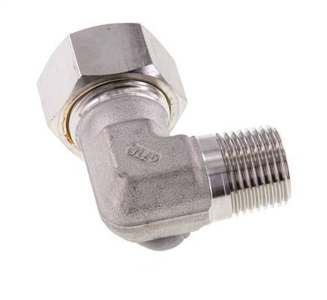R 1/2'' Male x 18L Stainless steel 90 deg Elbow Compression Fitting 315 Bar DIN 2353