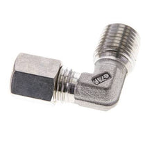 1/4'' NPT Male x 6L Stainless steel 90 deg Elbow Compression Fitting 315 Bar DIN 2353