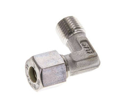 1/4'' NPT Male x 8L Stainless steel 90 deg Elbow Compression Fitting 315 Bar DIN 2353