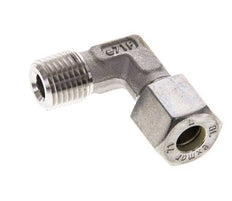 1/4'' NPT Male x 8L Stainless steel 90 deg Elbow Compression Fitting 315 Bar DIN 2353