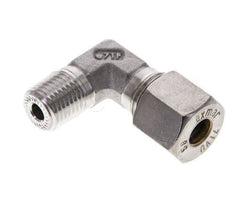 1/4'' NPT Male x 8S Stainless steel 90 deg Elbow Compression Fitting 630 Bar DIN 2353