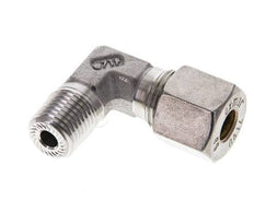 1/4'' NPT Male x 8S Stainless steel 90 deg Elbow Compression Fitting 630 Bar DIN 2353