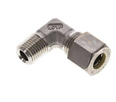 1/4'' NPT Male x 10L Stainless steel 90 deg Elbow Compression Fitting 315 Bar DIN 2353