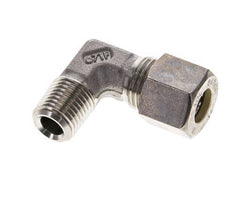 1/4'' NPT Male x 10L Stainless steel 90 deg Elbow Compression Fitting 315 Bar DIN 2353