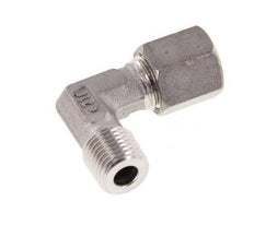 R 1/4'' Buitendraad x 6S RVS L-Knelfitting 90 graden 630 Bar DIN 2353
