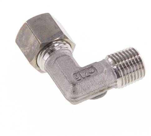 R 1/8'' Buitendraad x 8L RVS L-Knelfitting 90 graden 315 Bar DIN 2353
