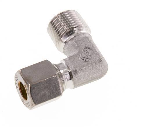 R 3/8'' Buitendraad x 8L RVS L-Knelfitting 90 graden 315 Bar DIN 2353